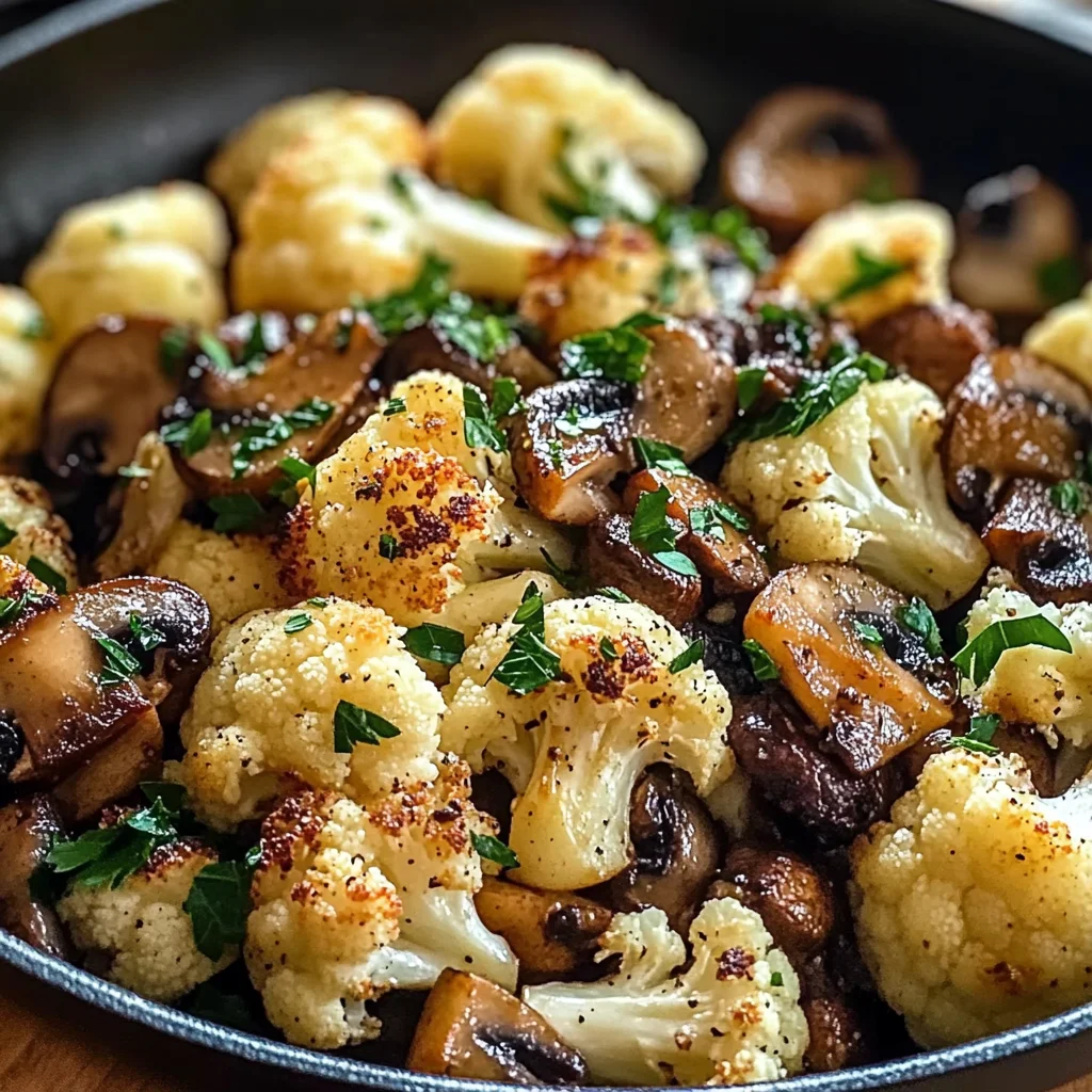 Garlic Cauliflower Mushroom Skillet: Quick & Delicious Dish